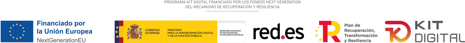 Programa Kit Digital financiado por la Unión Europea – NextGenerationEU, Gobierno de España, Red.es y Plan de Recuperación, Transformación y Resiliencia